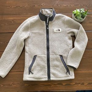 North Face Zip up fleece teddy bear style